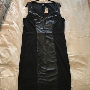 Torrid Black Bodycon Dress with Faux Leather